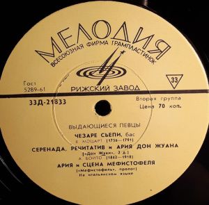 Чезаре Сьепи - Выдающиеся Певцы