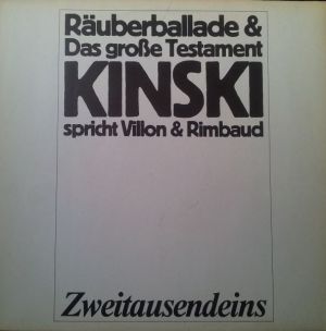 Rimbaud / Kinski / Villon - Kinski Spricht Villon Und Rimbaud 3