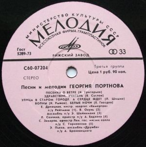 Георгий Портнов - Песни И Мелодии Георгия Портнова (1976)