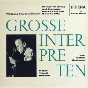 Wolfgang Amadeus Mozart / Yehudi Menuhin / Bath Festival Orchester - Konzert Für Violine Und Orchester D-dur KV 218 Und D-dur KV 271a (1964)