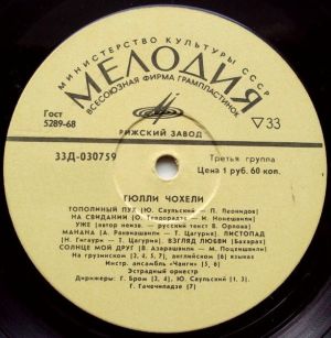 Гюлли Чохели - Гюлли Чохели (1971)