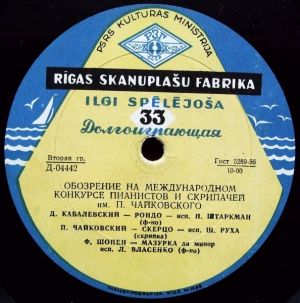 Various - Обозрение На Международном Конкурсе Пианистов И Скрипачей Им. П. Чайковского (1958)